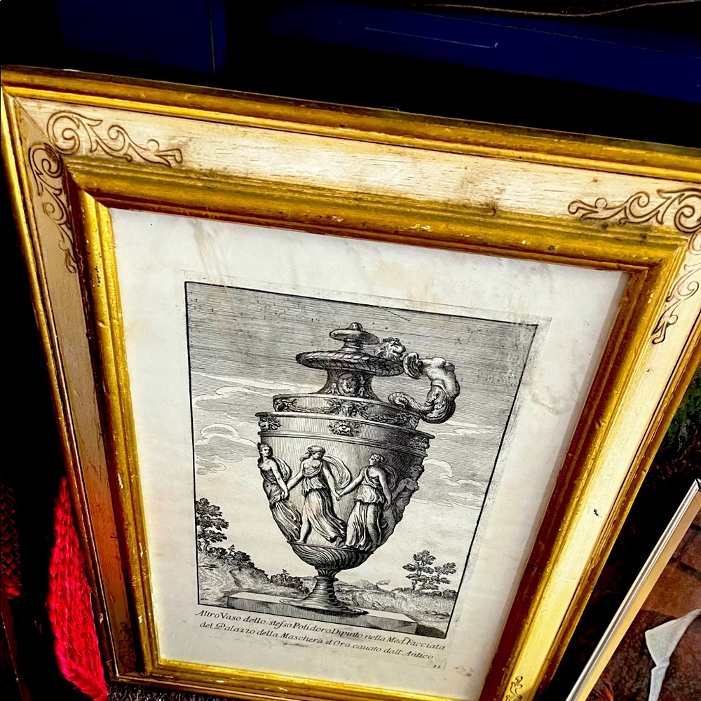 Vintage art in gorgeous frame. From the 90’s